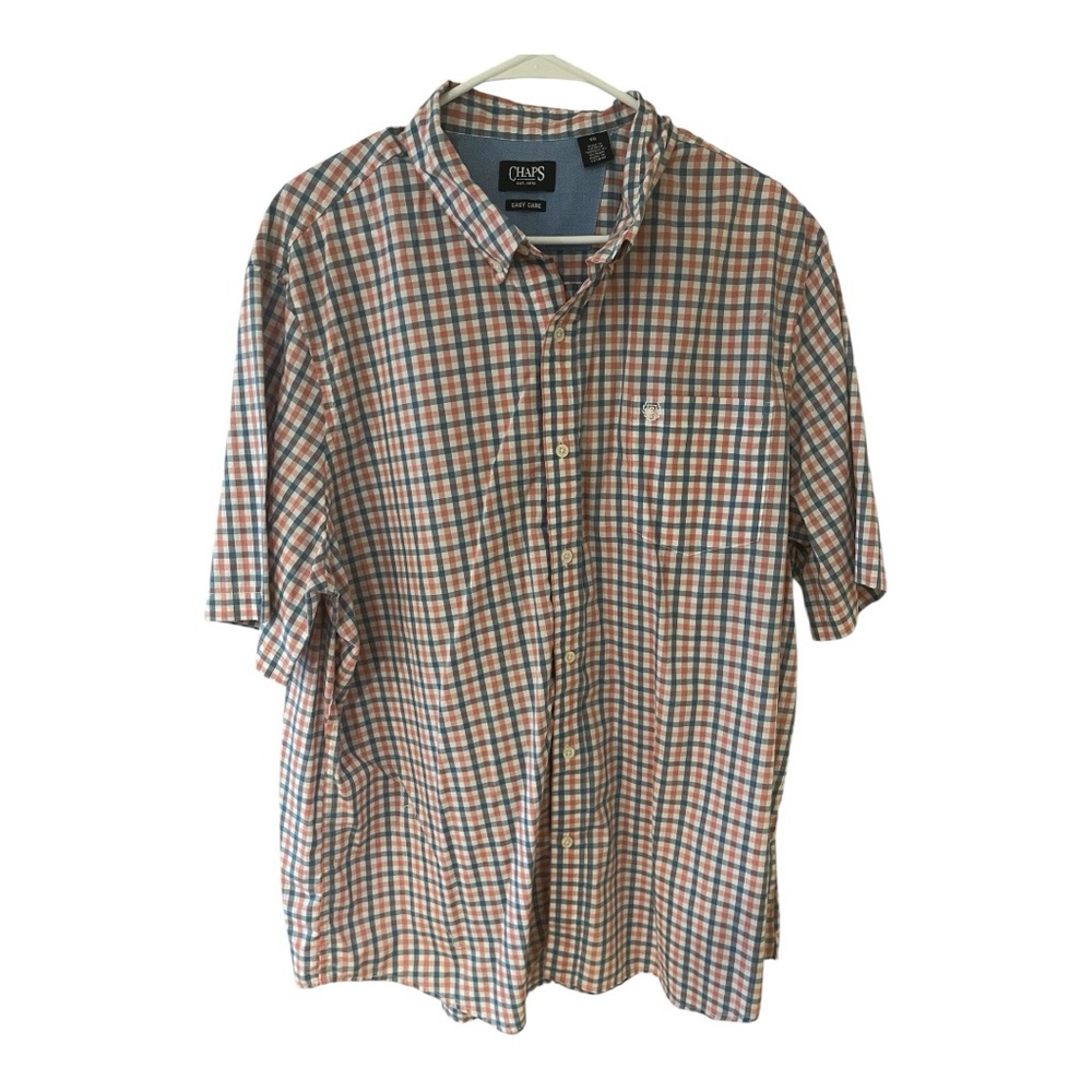 Chaps Blue and Pink Plaid Shirt XXL